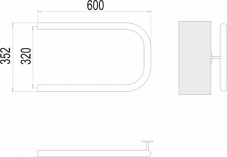 П-обр AISI 32х2 320х600 Полотенцесушитель  TERMINUS Ярославль - фото 3