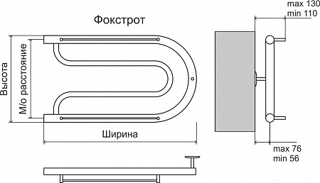 Фокстрот AISI 32х2 320х700 Полотенцесушитель  TERMINUS Ярославль - фото 3