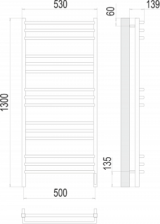 Соренто П15 500х1300 электро (sensor quick touch) Полотенцесушитель  TERMINUS Ярославль - фото 3