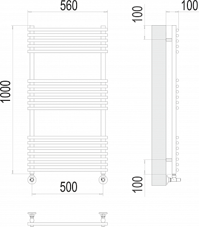 Ватра П18 500х1000 Полотенцесушитель  TERMINUS Ярославль - фото 3