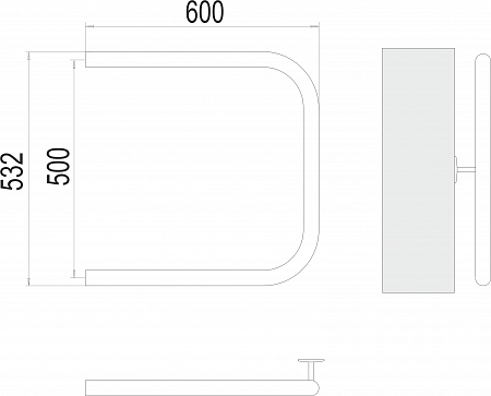 П-обр AISI 32х2 500х600 Полотенцесушитель  TERMINUS Ярославль - фото 3