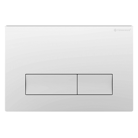 Клавиша смыва для инсталляции Terminus Classic кнопка прямоугольник цвет белый Ярославль - фото 1