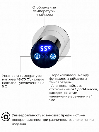 Рондо П2 350х760 электро Полотенцесушитель TERMINUS Нержавеющая сталь Ярославль - фото 5