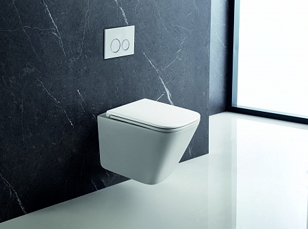 Подвесной унитаз безободковый Terminus Ватикан Monolit 490х340 белый Ярославль - фото 1