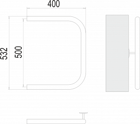 П-обр AISI 32х2 500х400 Полотенцесушитель  TERMINUS Ярославль - фото 3